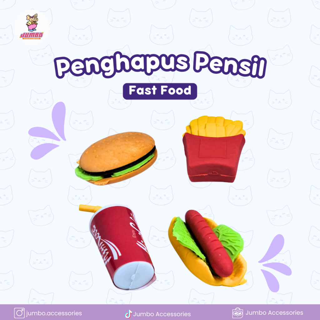 

Penghapus Pensil Fast Food Jumbo Accessories