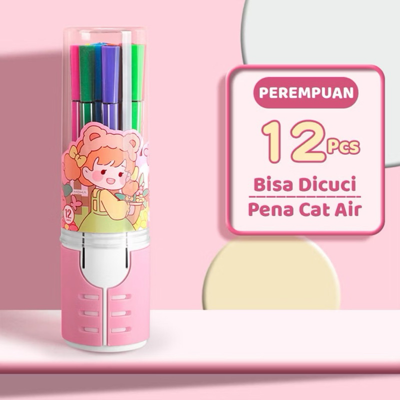 

MDY - 1 SET SPIDOL WARNA WARNI / SPIDOL HEXAGONAL / WATERCOLOR MARKER PEN