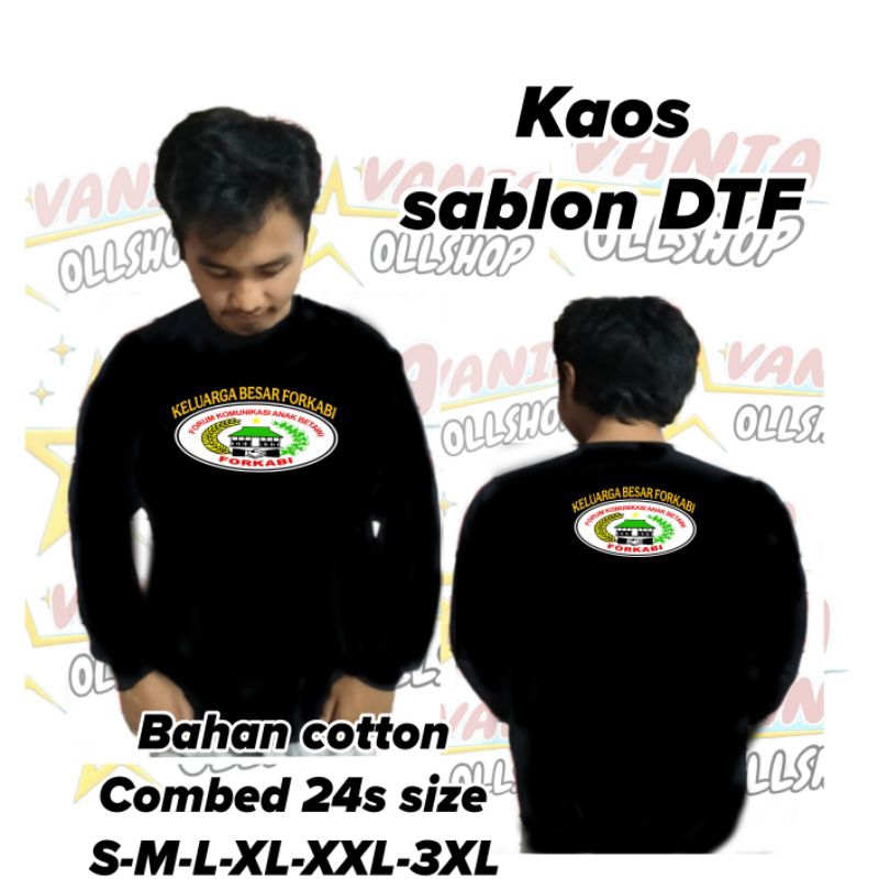 Kaos ormas keluarga besar FORKABI/Kaos distro Ormas/kaos lengan panjang/kaos custome