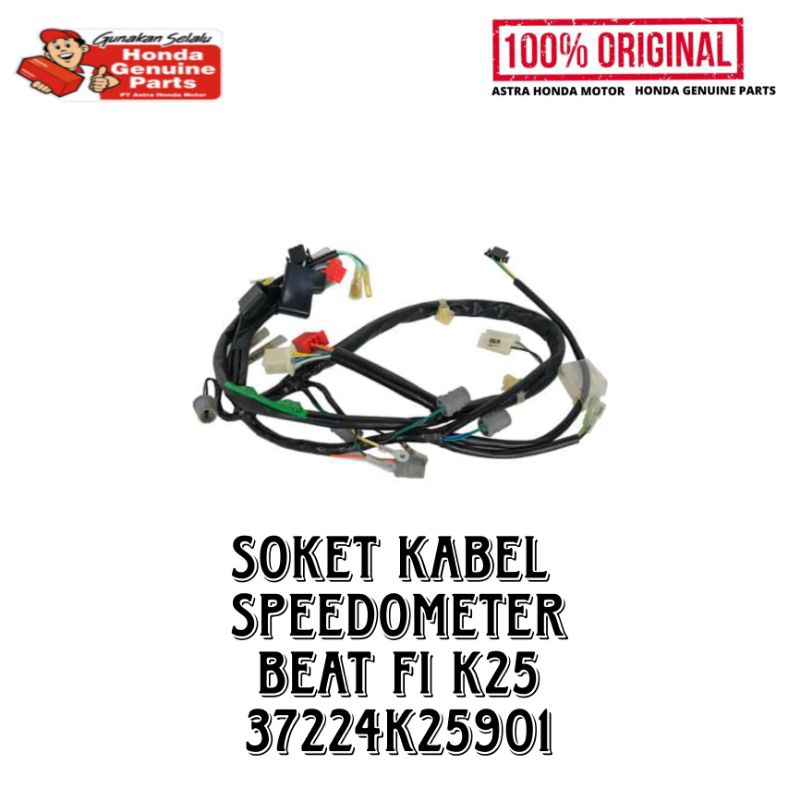 Soket Kabel Speedometer Beat FI - 37224K25901 - Socket Comp - Kabel Speedometer Assy