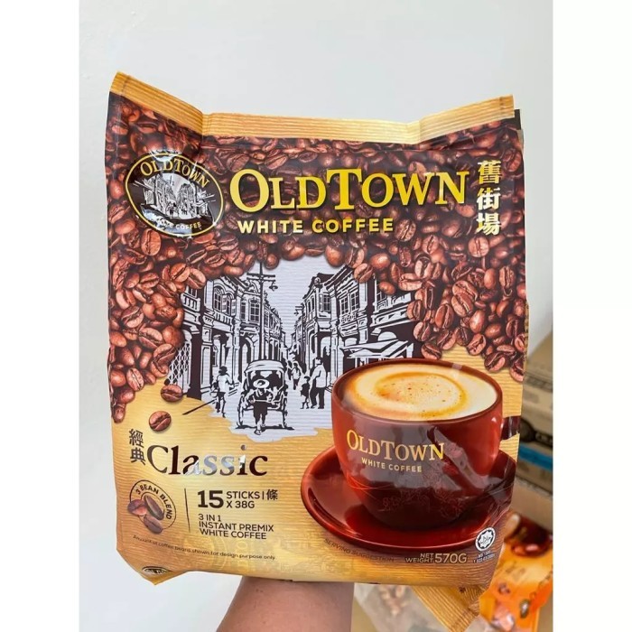 

old rown white coffe sachet
