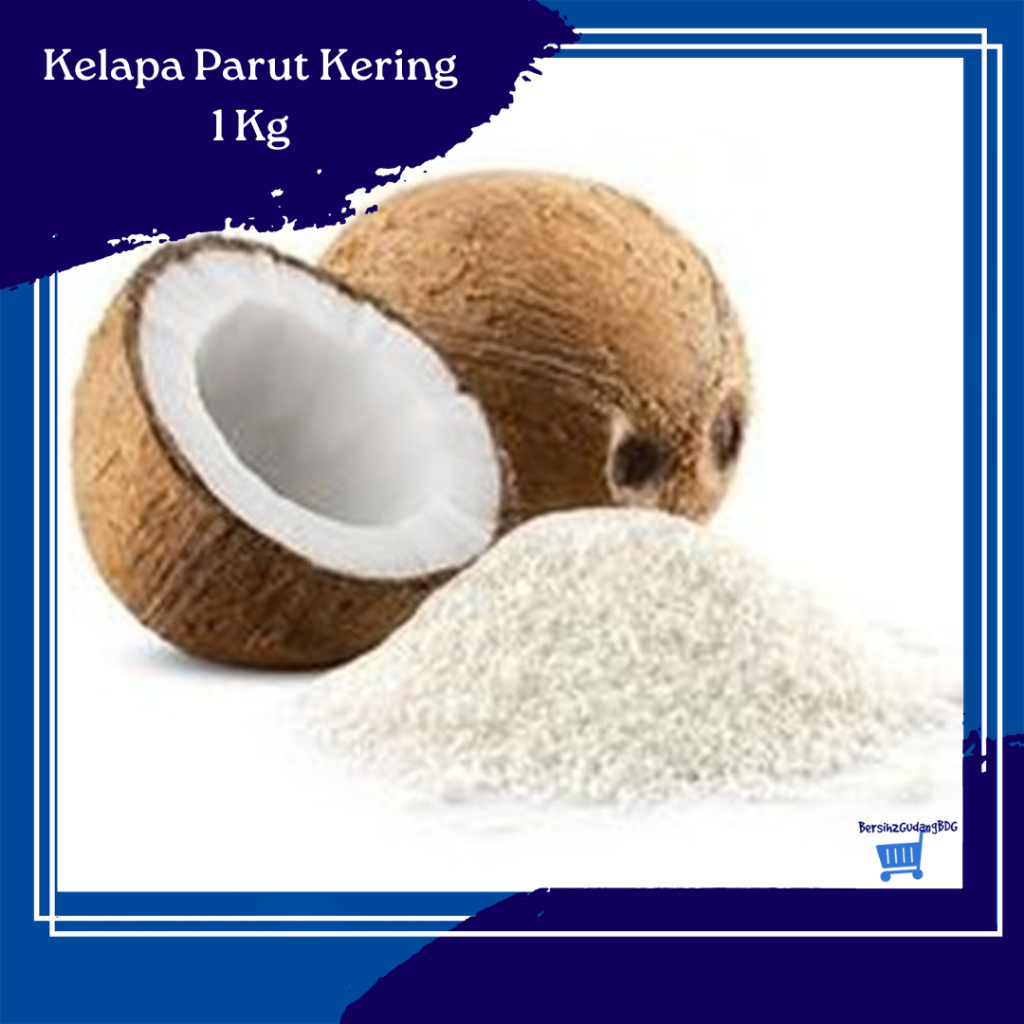 Kelapa Parut Kering Premium 1kg / Dessicated Coconut Extra Fine Grade / Bubuk Kelapa Kering Parut 1k