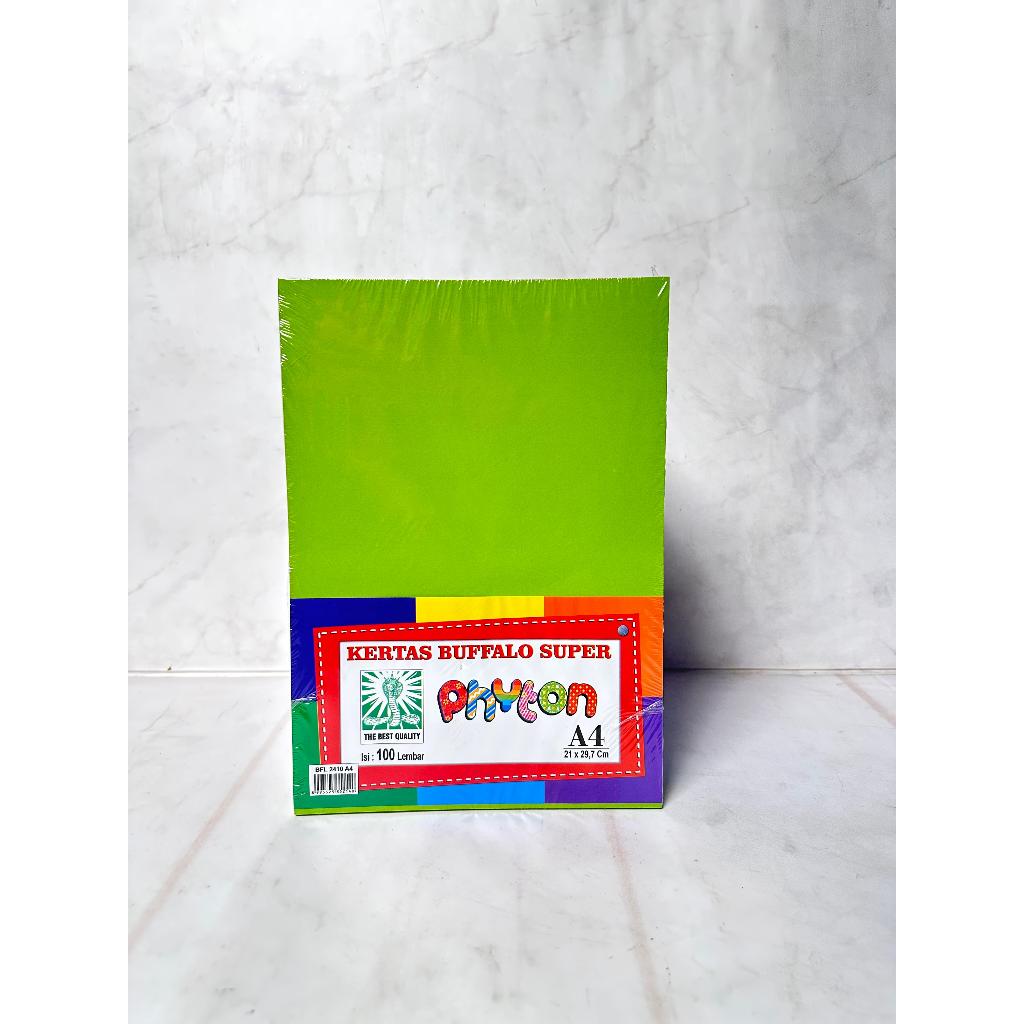 

(PAK) KERTAS BUFALLO PHYTON HIJAU TERANG / BUFALLO POLOS A4 / KERTAS BUFALLO