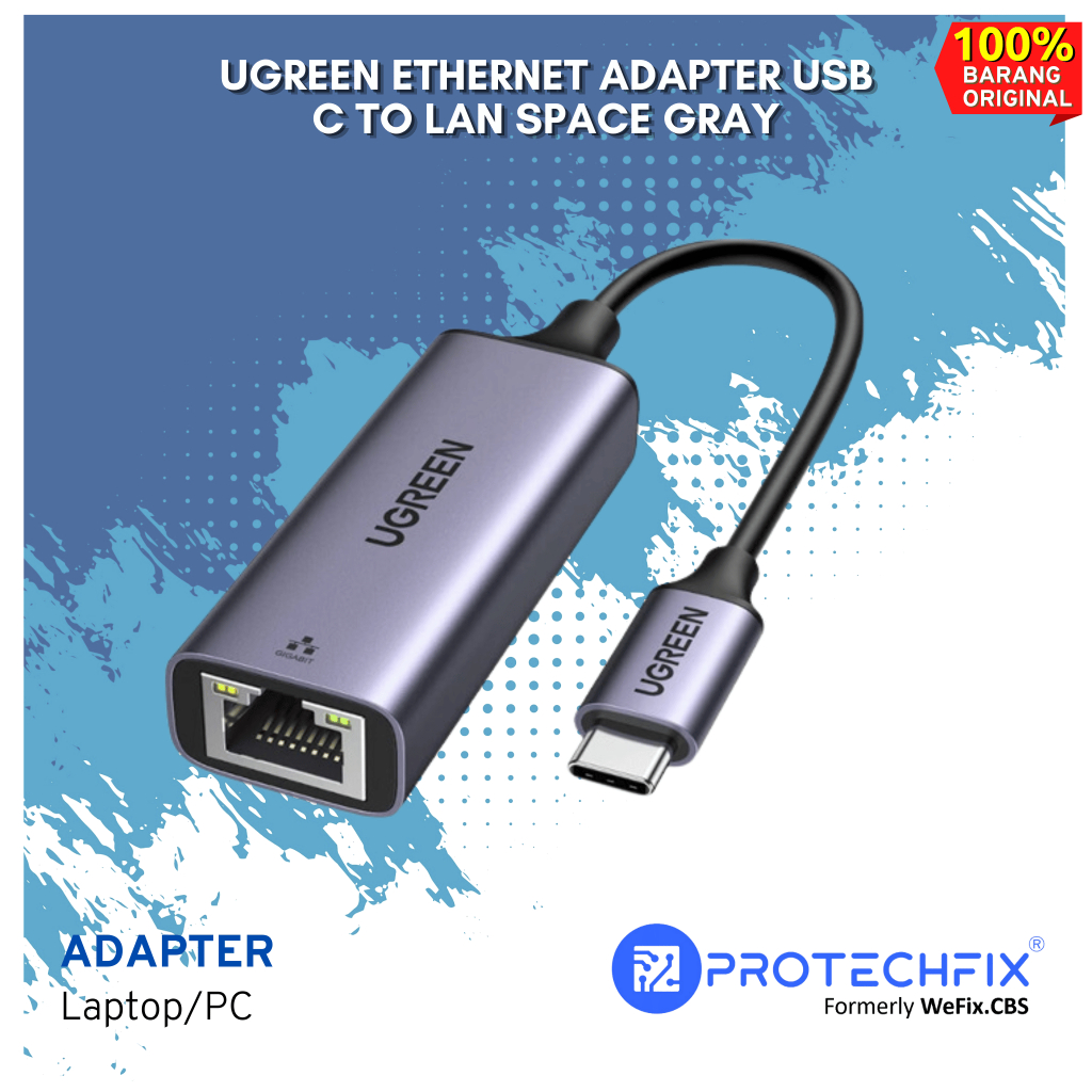 UGREEN ETHERNET ADAPTER USB C TO LAN SPACE GRAY