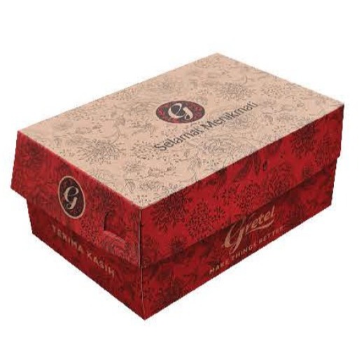 [GRETEL R3 BROWN] DUS KOTAK JAJAN UKURAN R3 (15 X 10 X 6.5)CM SNACK BOX