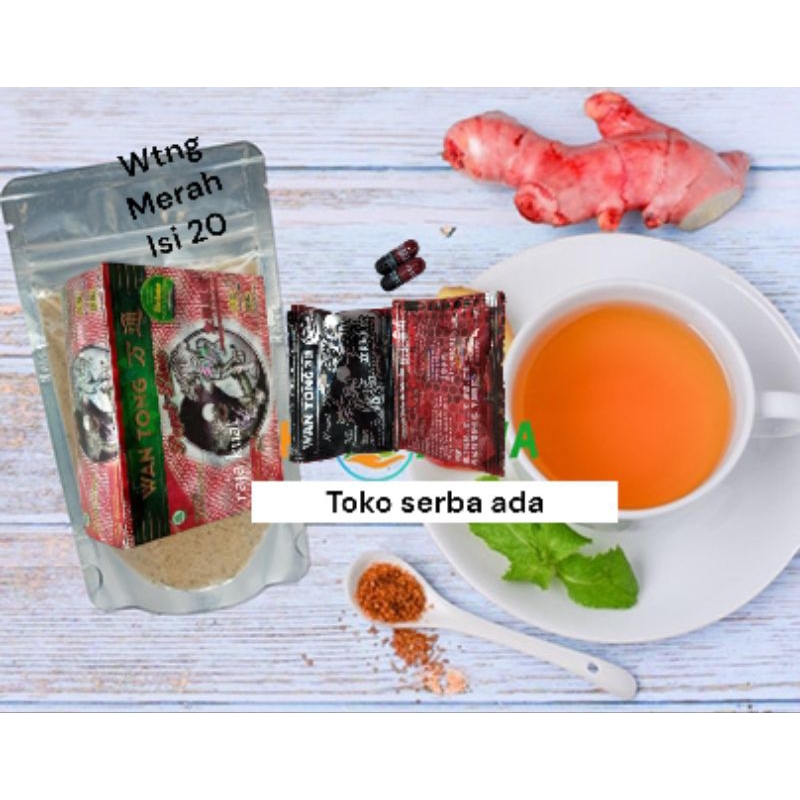 

minuman tradisional jahe kotak merah isi 20 saset merk wong tong
