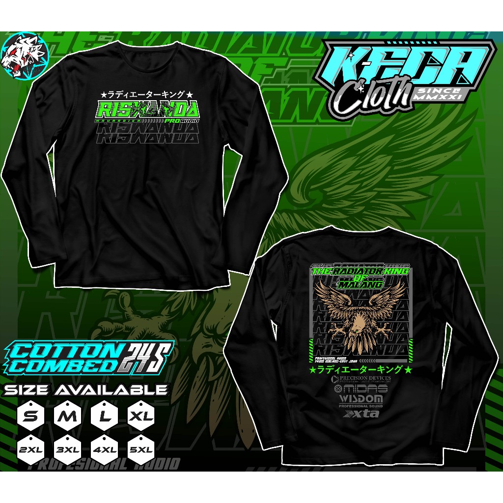Kaos Lengan Panjang RISWANDA Mahardika The Radiator King Of Malang Kaos Sound Horeg Malang