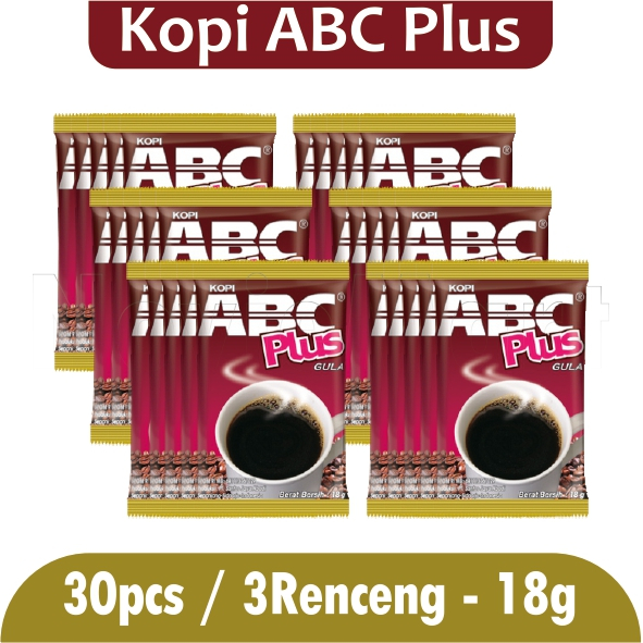 

[ Paket 3 Renteng ] Kopi ABC Plus Gula 18gr X 10pcs Kopi Hitam