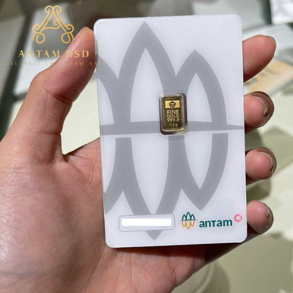 Logam mulia antam 0,5 gram LM emas kepingan batangan