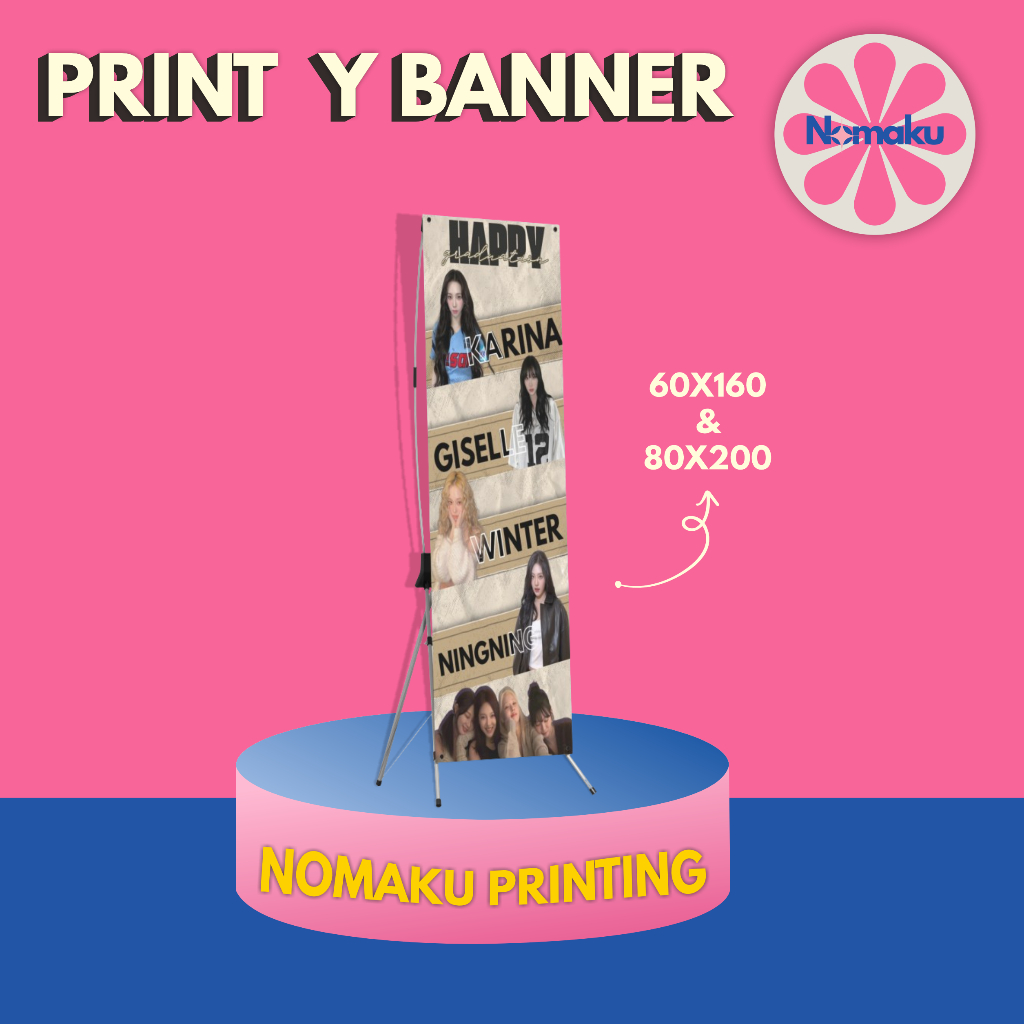 cetak spanduk Y banner, y banner custom, spanduk wisuda