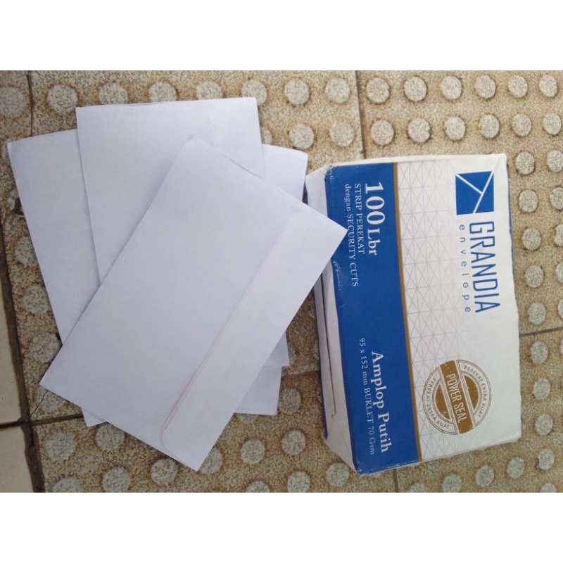

10 Lembar Amplop Putih Ukuran 95 X 152 mm