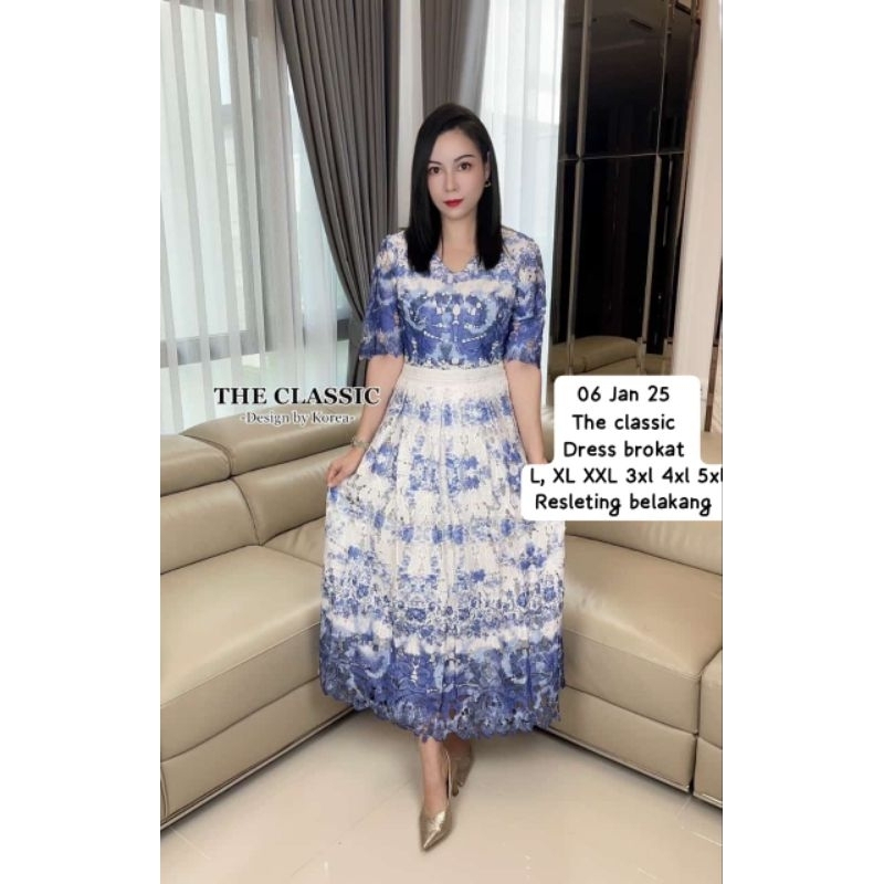 DRESS BROKAT BANGKOK THE CLASSIC KOREA DESIGN