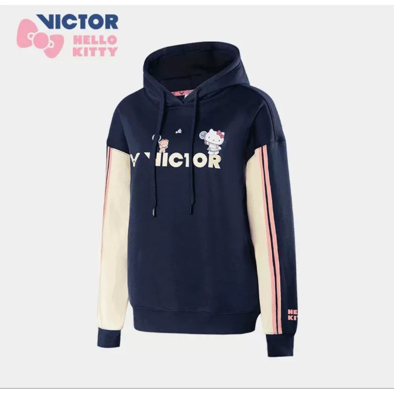 [Exbill] VICTOR HELLO KITTY bersama kemenangan wanita jaket setelan bulu tangkis celana kaus KT204 K