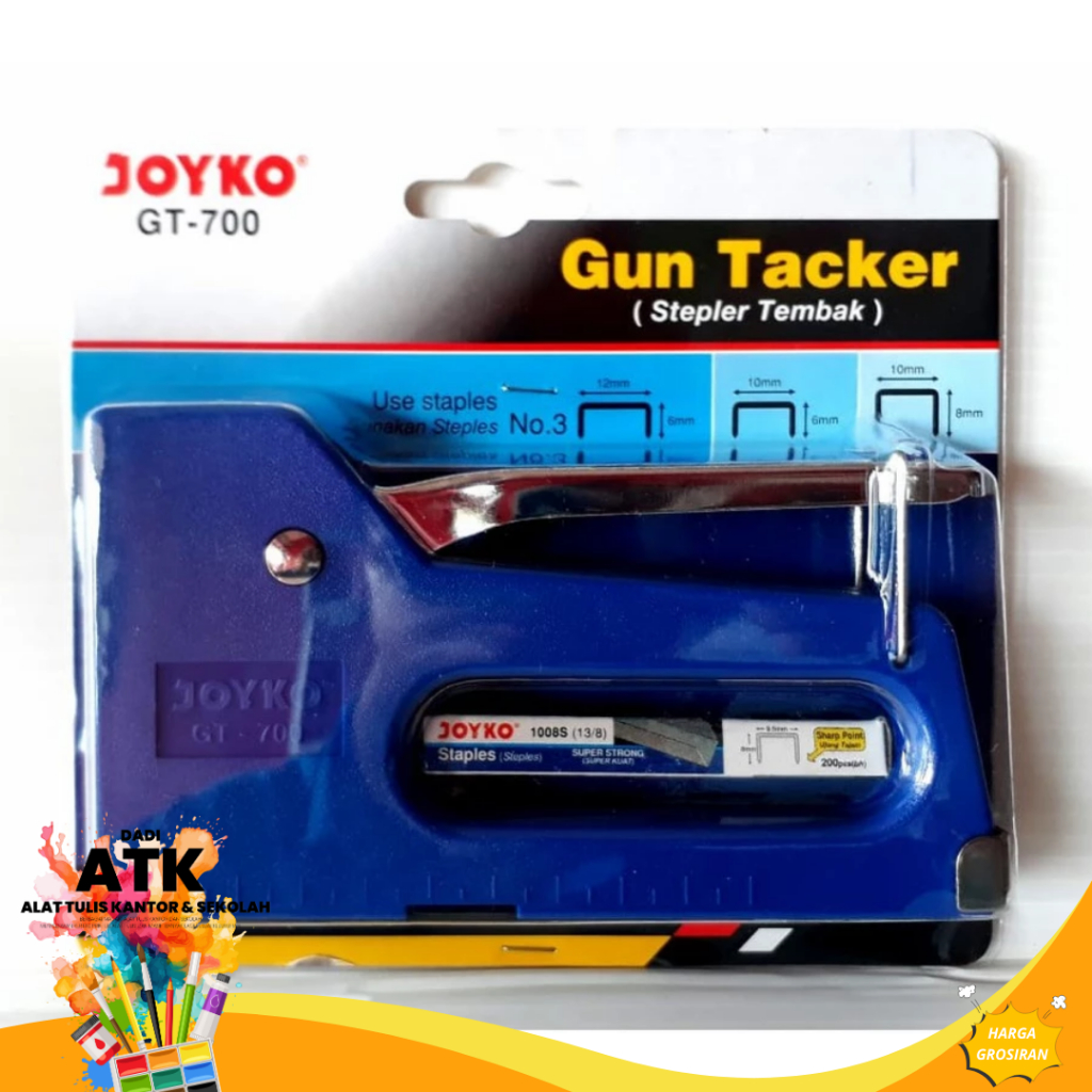 

Joyko GT-700 – Staples Tembak Heavy Duty, Cocok untuk Furnitur & Dekorasi