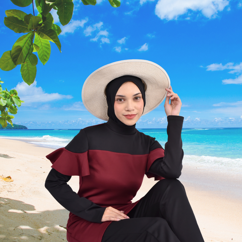 Adelynn SET, Baju Renang Muslimah, Baju Renang Muslim, Baju Renang Hijab, Baju Renang Muslimah Dewas