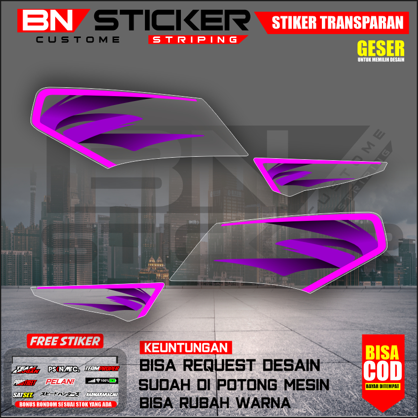 STRIPING DECAL RX KING FACELIFT CUSTOM TRANSPARAN STRIPING RX KING VIRAL UV PREMIUM MAX DECAL IX-60