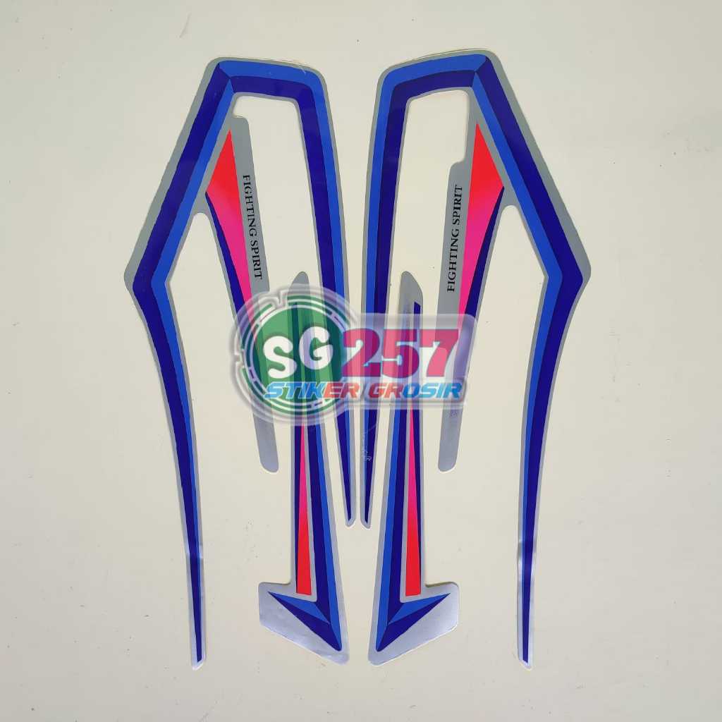 STIKER STRIPING LES LIST BODY MOTOR YAMAHA RX KING 2000 2001 SILVER