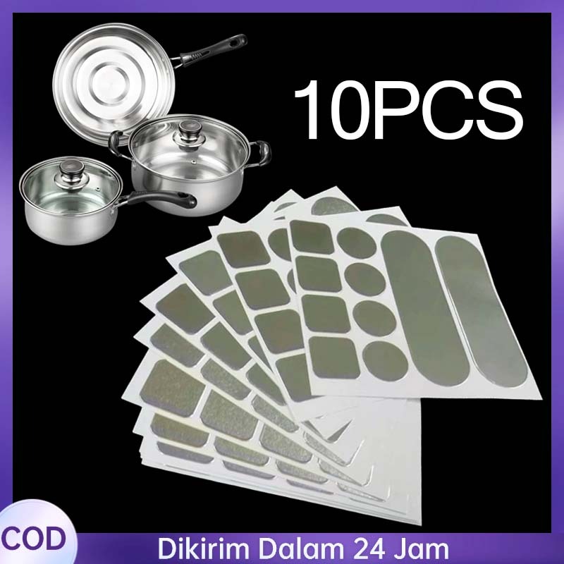 10pcs Penambal Panci Lem Tambal Panci Bocor Lem Panci Bocor Pelekat Penambal Lubang Panci