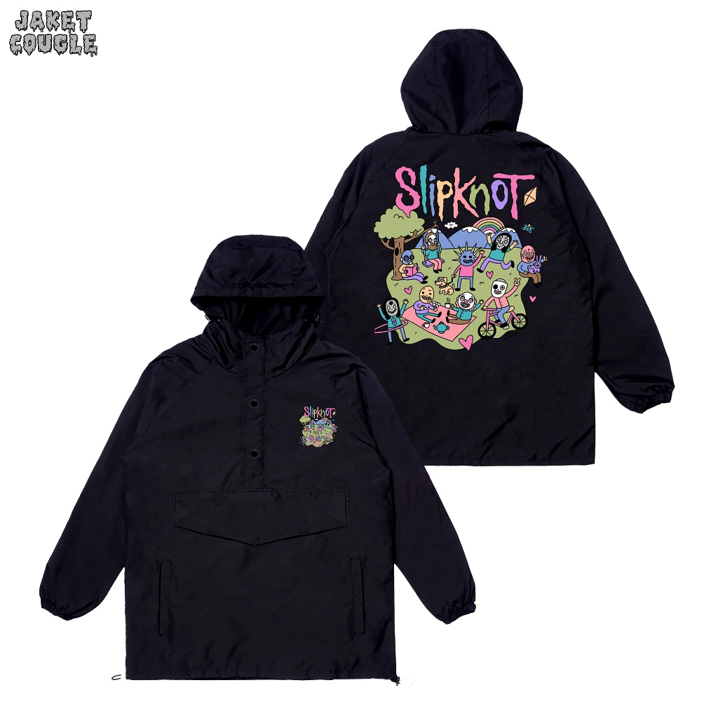 Oneshirt Jacket Cougle Slipknot Vol 2 Jacket Parasut Hitam Unisex