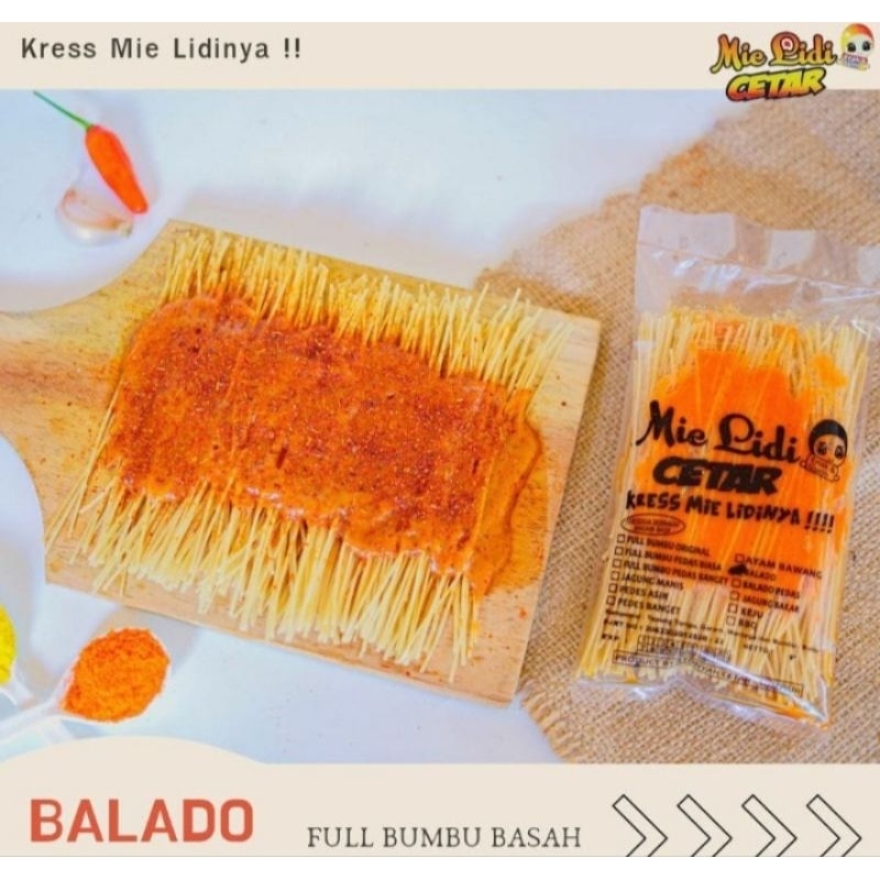 

mie lidi cetar bumbu basah rasa balado