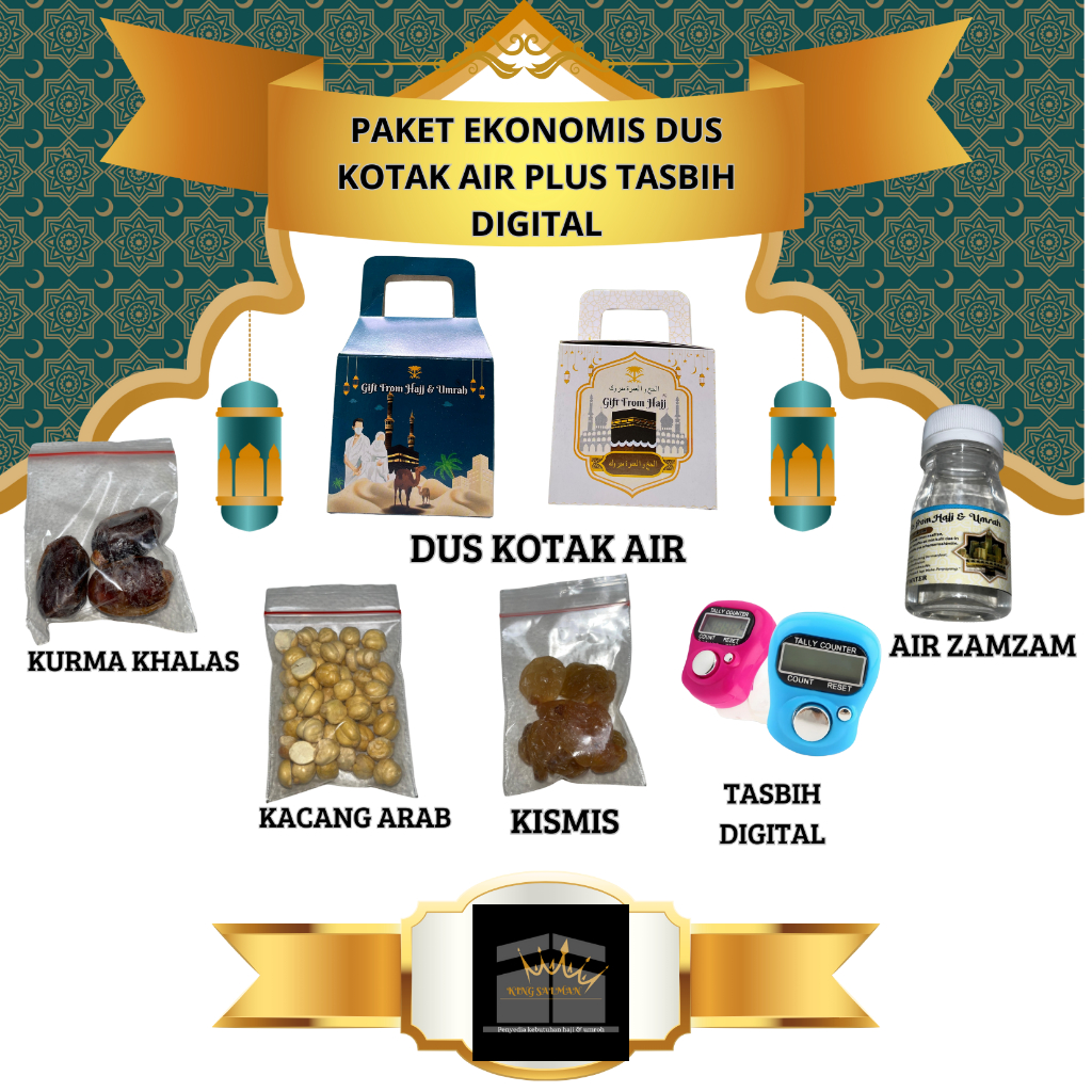 

Paket Ekonomis plus tasbih digital plus air zamzam Oleh-Oleh Haji umroh