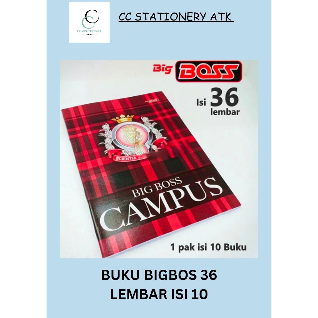 

BUKU TULIS BIG BOSS SIDU 36 LEMBAR (PAK) ISI 10