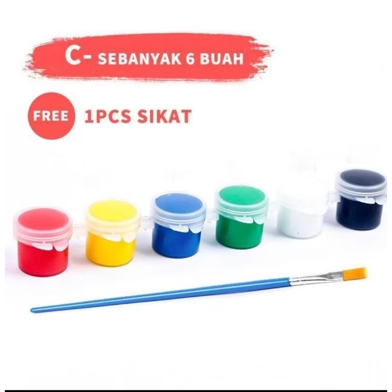 

cat sterofoam lukisan anak/ cat kanvas/cat aklirik sebanyak 6 warna
