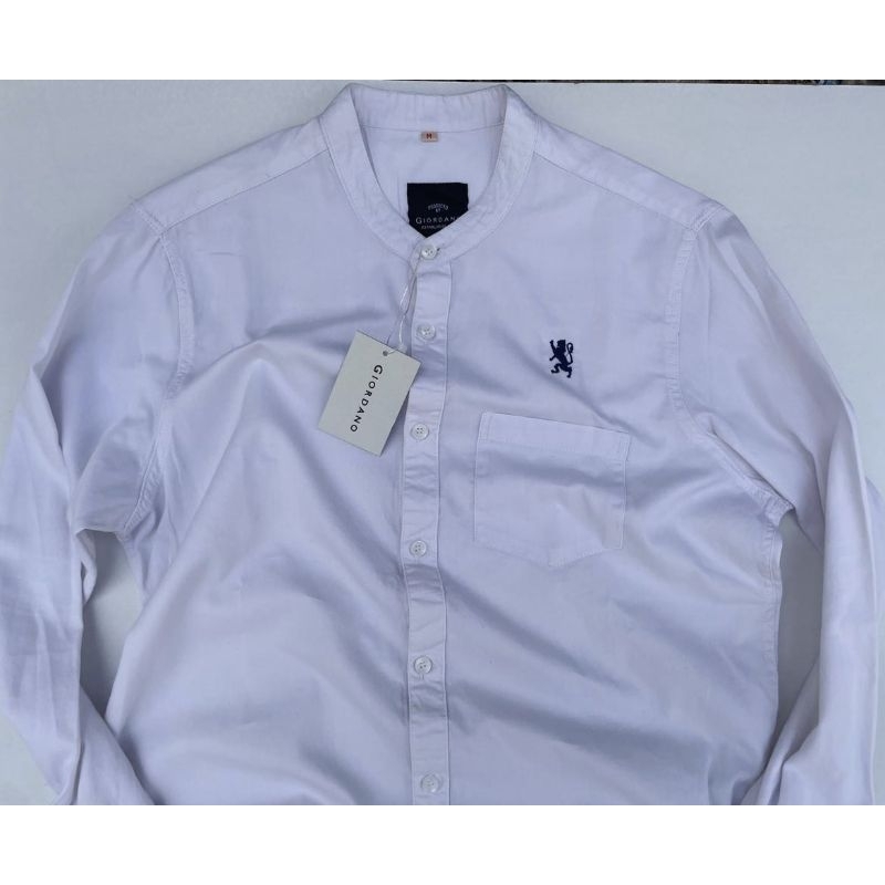 Kemeja pria gi0rdan0 Kemeja Putih pria Kemeja Panjang Pria putih Casual Polos Giordano | Kemeja Gior