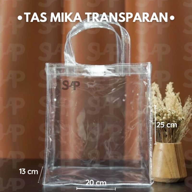 

TAS MIKA TRANSPARAN PREMIUM / GOODIEBAG TRANSPARAN PREMIUM - P20 x L13 x T25