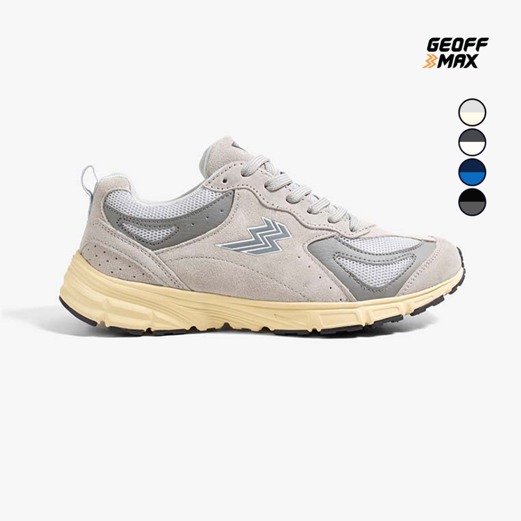 NEW Geoff Max - Dave Grey White Sepatu Olahraga Pria Wanita