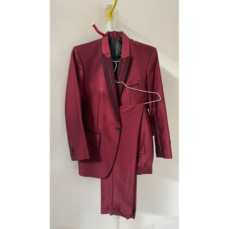 Jas Pria Merah Maroon S