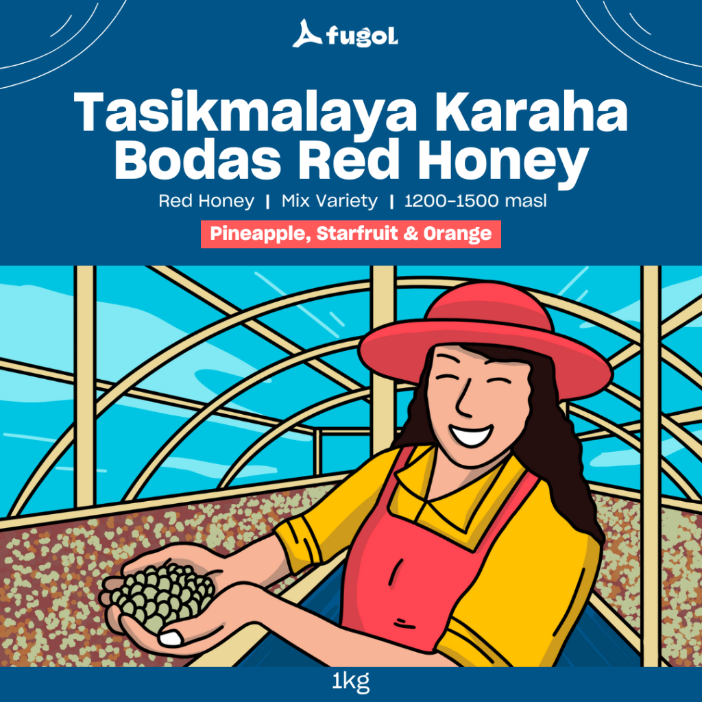 

Biji Kopi Arabika Tasikmalaya Karaha Bodas Red Honey (1KG) Specialty Coffee Beans