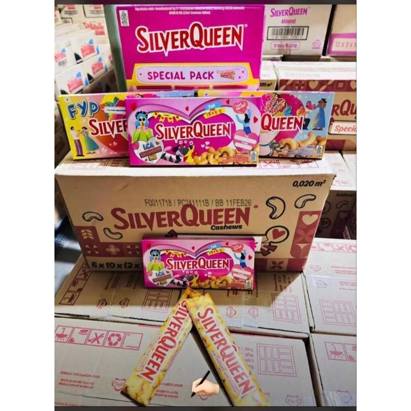 

Ay00! SILVERQUEEN 55gr per box 10 pack isi 20pcs.. Expired: Februari 2026