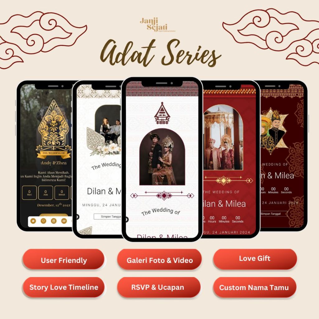 Undangan Digital Website Pernikahan Tema Adat