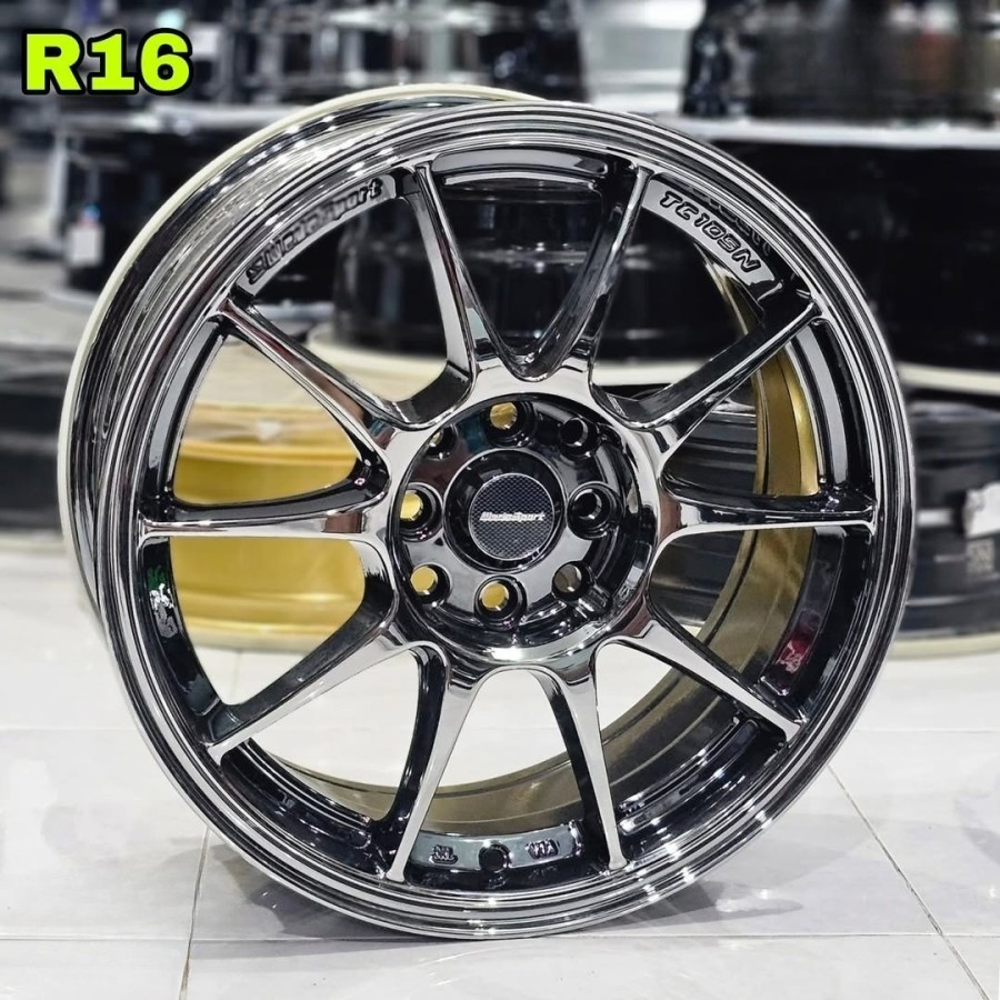 velg racing 16 WEDSSPORT TC105N BLACK CROME velg mobil ring 16 Jazz raize avanza xenia freed Mobilio