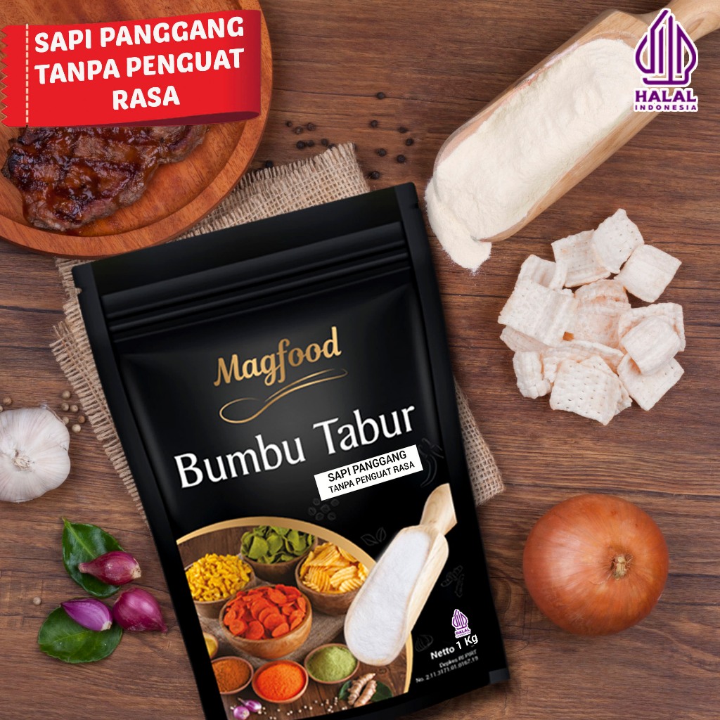 

Magfood Bumbu Tabur Rasa Sapi Panggang Tanpa Penguat Rasa 1 KG