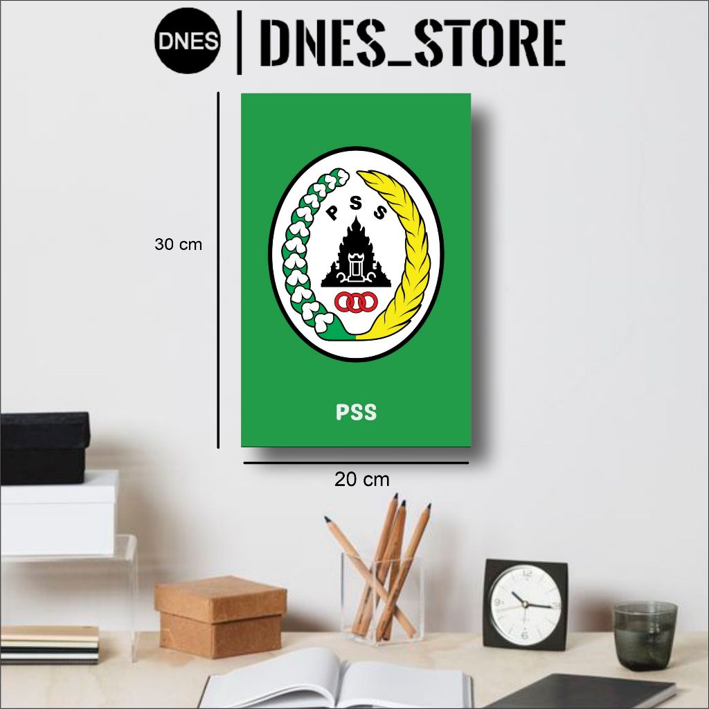 Hiasan Dinding PSS SLEMAN Ukuran 20cmx30cm Poster Kayu