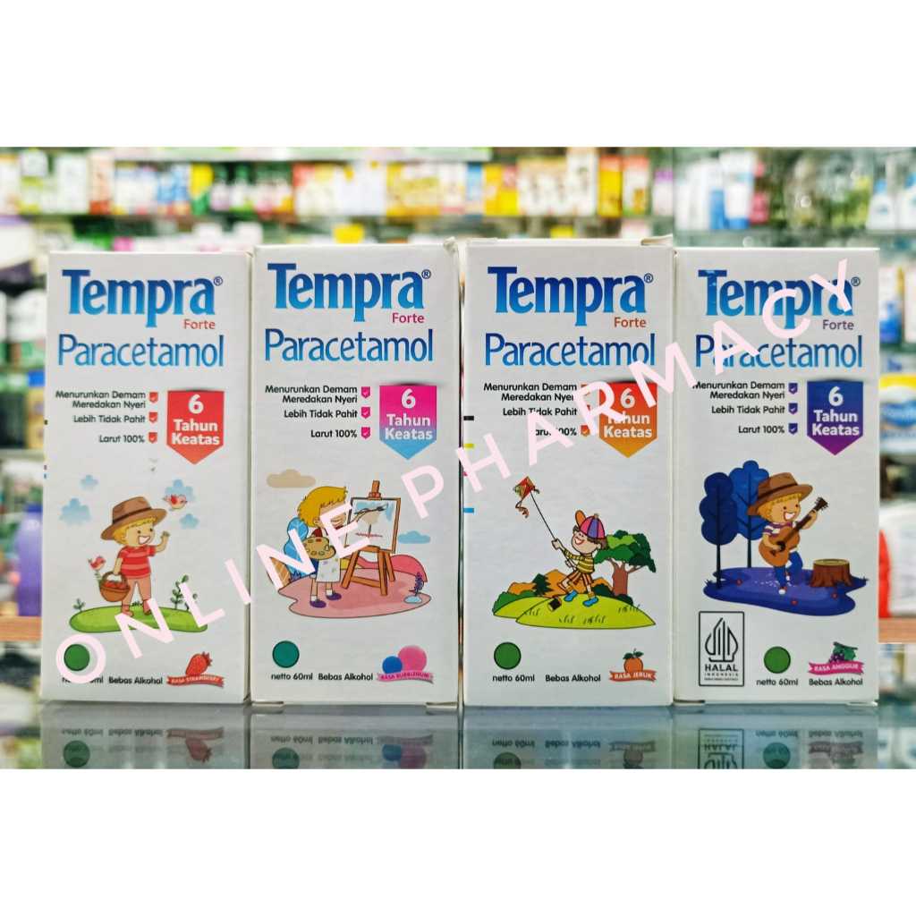 Tempra 𝐅𝐨𝐫𝐭𝐞 𝐒𝐢𝐫𝐮𝐩 𝟔𝟎𝐌𝐋 - Obat Demam untuk Anak 6 Tahun Keatas
