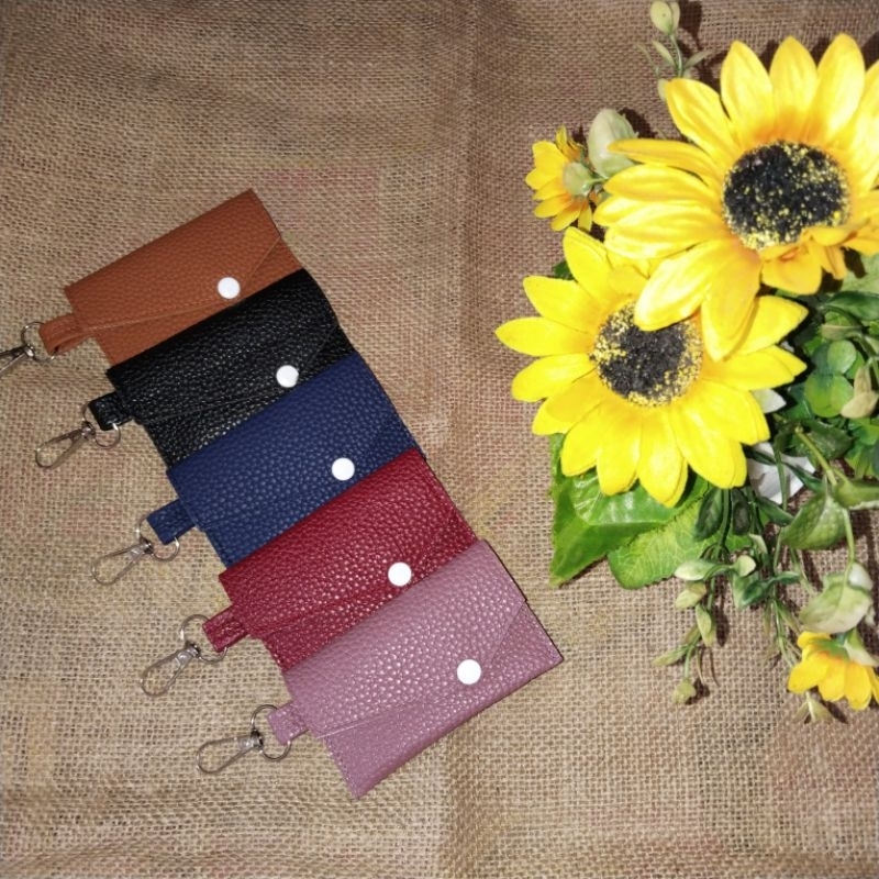 SOUVENIR GANTUNGAN KUNCI STNK KEY HOLDER KULIT JERUK SINTETIS