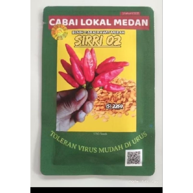 SIRRI 02 2250 BIJI BIBIT CABE RAWIT MERAH MEDAN LOCAL SEED