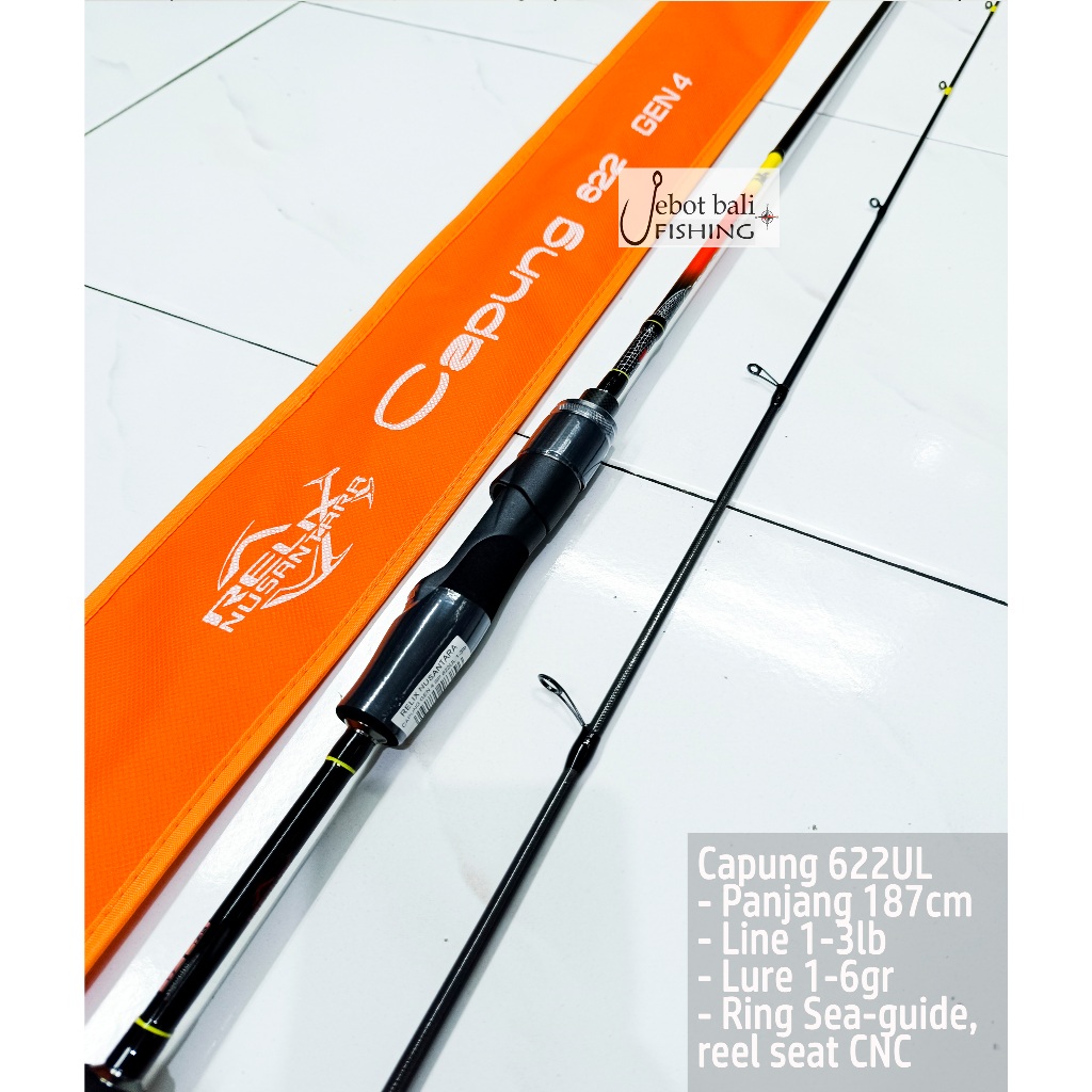 (Khusus Kurir Gojek Saja) Rod Joran Pancing Capung 1-3lb 622 UL  Relix Nusantara - Mancing