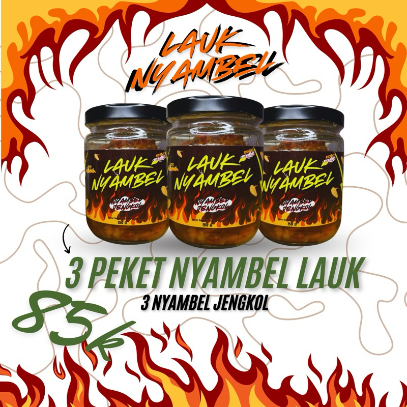 

3 PAKET NYAMBEL JENGKOL | LEBIH HEMAT | KEMASAN KAR 150gr