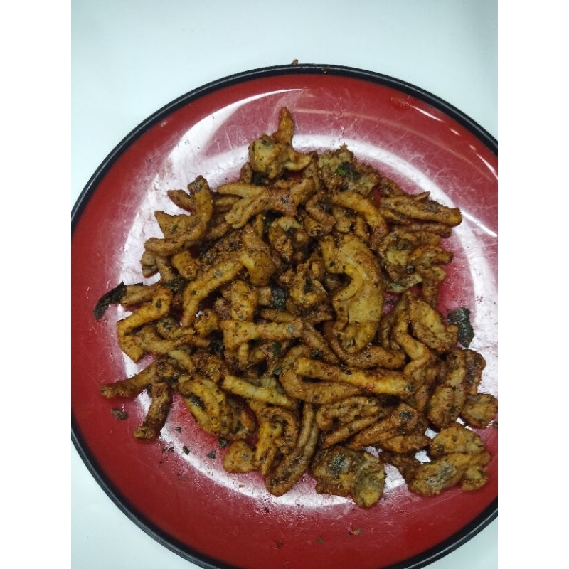 usus pedas daun jeruk|jajanan viral kekinian|gurih renyah
