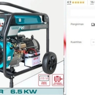 

Generator Yamamax Pro 9800 4 Tak Rubicon Genset 9800 6000 Watt Bensin