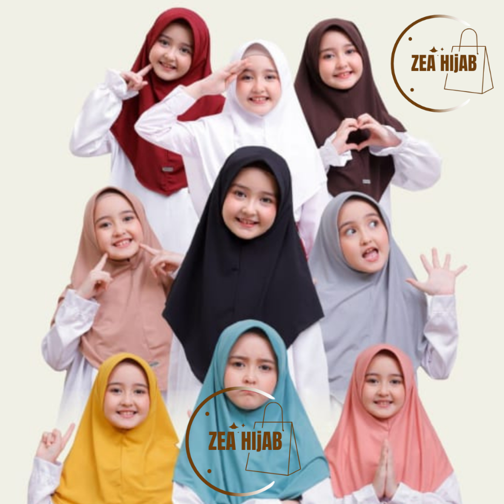 Jilbab Serut Anak Kerudung Serut Sekolah Jilbab Anak Kerudung Sekolah Serut Anak SD SMP SMA zeahijab