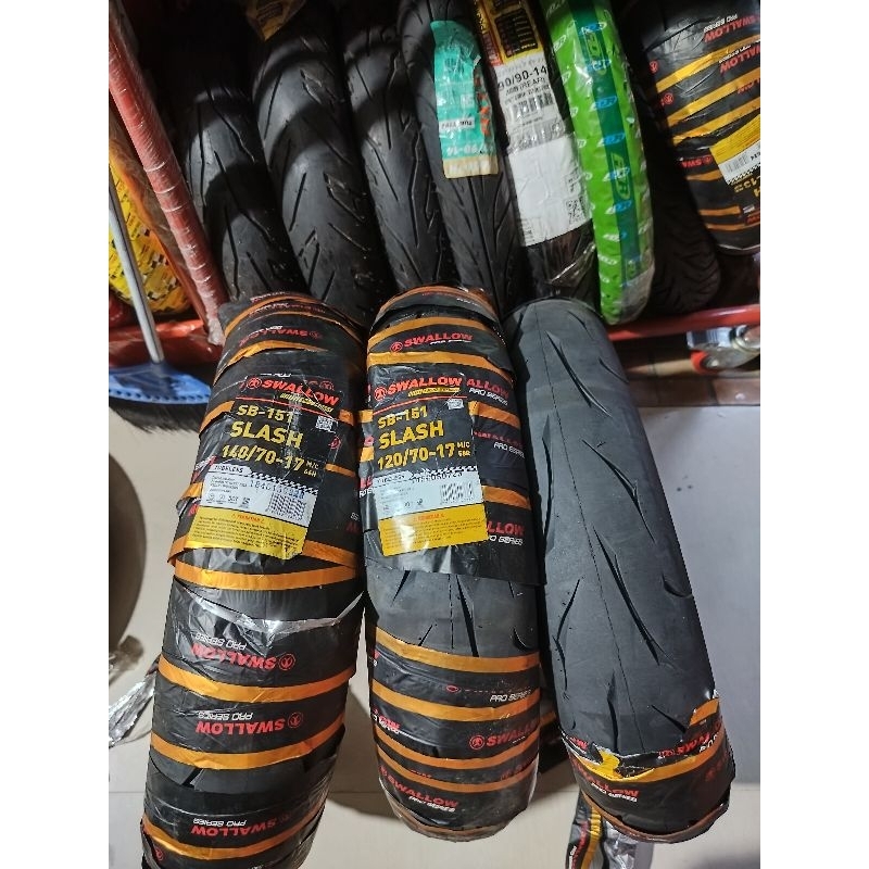 ban tubeless swallow slash soft compound ring 17 (120/70,130/70,140/70) free pentil 100% original