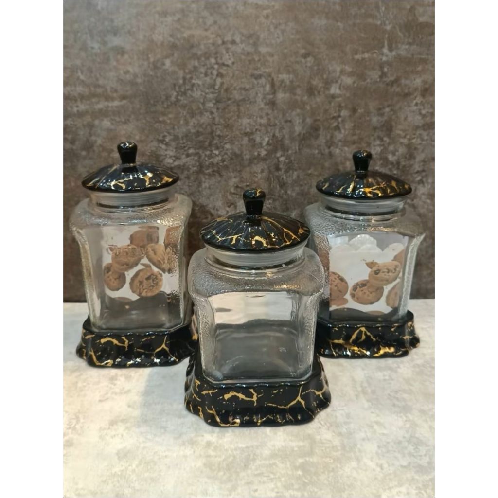 Fiorenza TOPLES Kaca SEGI MARBLE HITAM FIORENZA MH-T188N