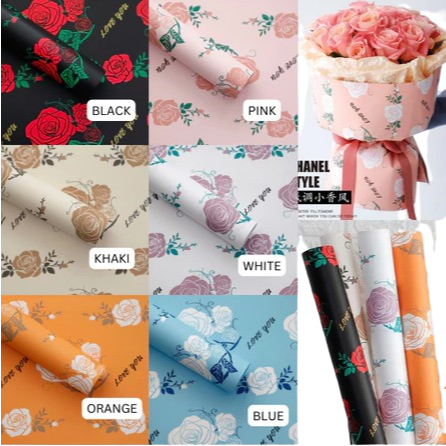 

20 LEMBAR Kertas Buket Bunga Bi Color Flower Craft Wrapping Paper Hand Bouquet Florist KB6177