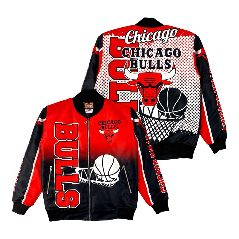 Jaket Basketball Chicago Bulls Printing Series Varsity Casual Vintage