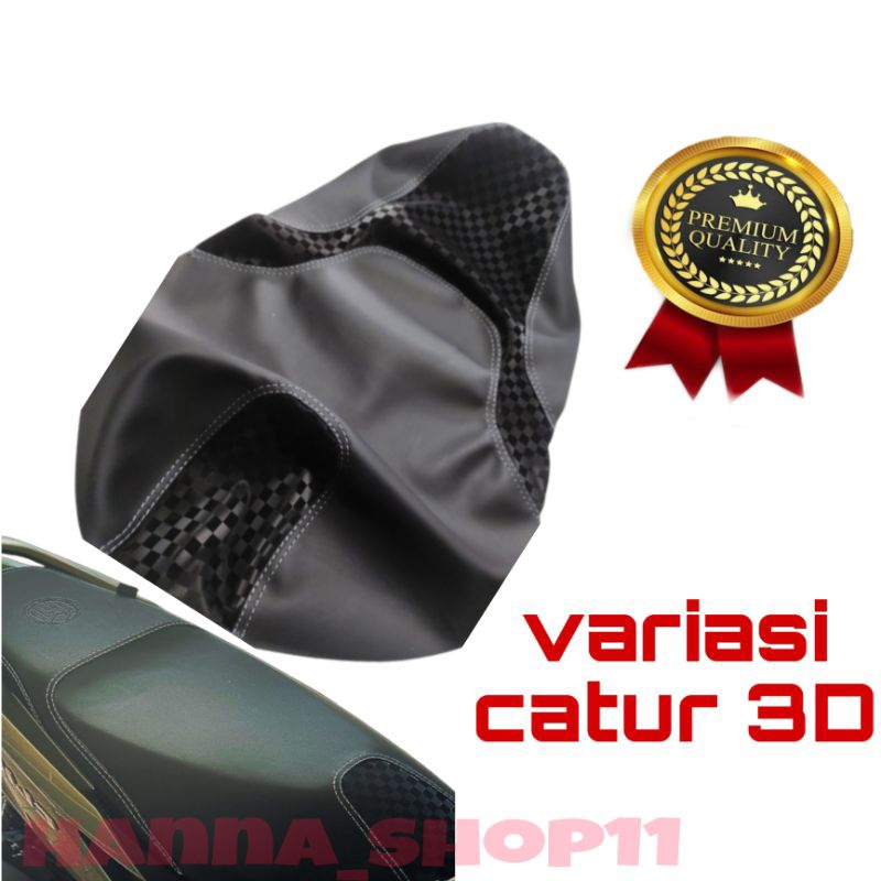 KULIT SARUNG JOK Variasi CATUR 3D , jok vario , MIO M3